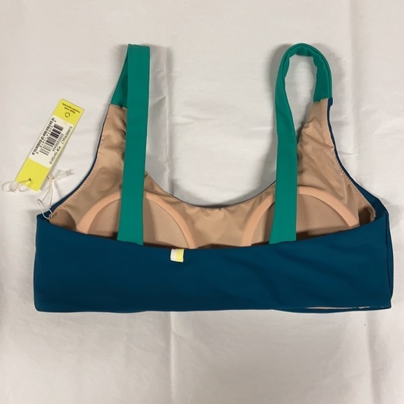 Summersalt The Sun Streak Bikini Top Colorblock Green Size 2 NWT - Picture 4 of 5